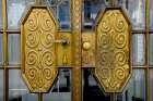 Vienna, Austria. Brass art deco door detail Art Print